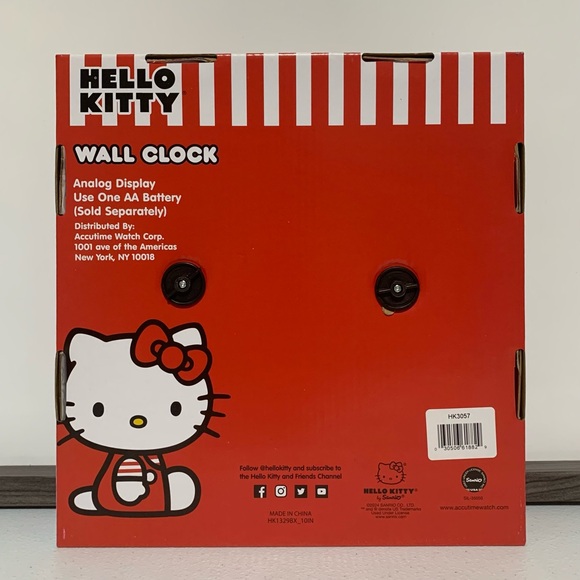 Hello Kitty by Sanrio Analog Wall Clock-New in Box - Picture 2 of 5